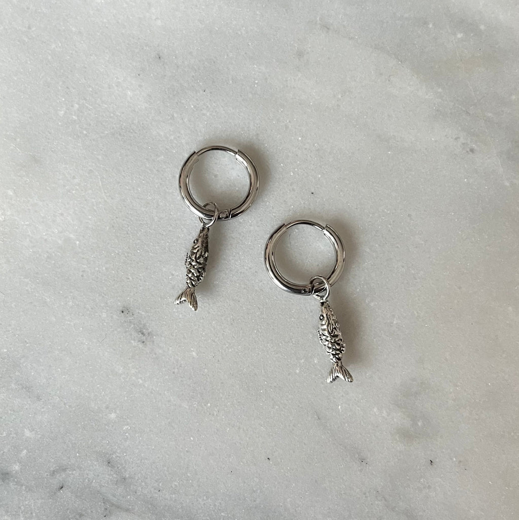 Earrings - Fish earrings - Silver - Sweet Palms Jewelry