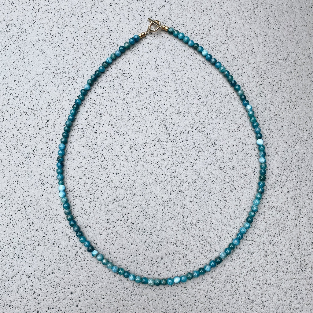 Necklaces - Apatite Stone Necklace - Sweet Palms Jewelry