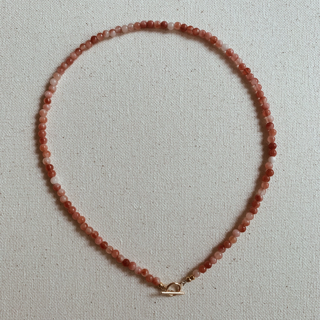 Necklaces - Cherry Quartz Necklace - Sweet Palms Jewelry