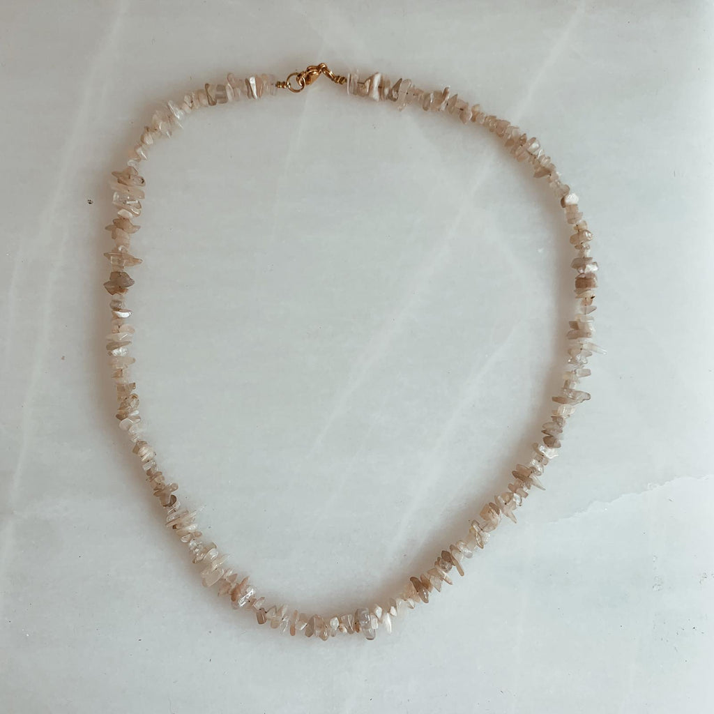 sweet palms natural raw moonstone necklace