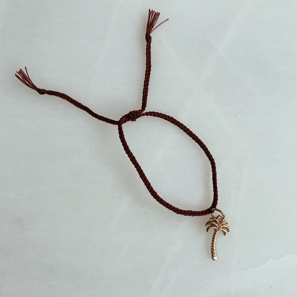Bracelets - Cord Palmtree Bracelet - Sweet Palms Jewelry