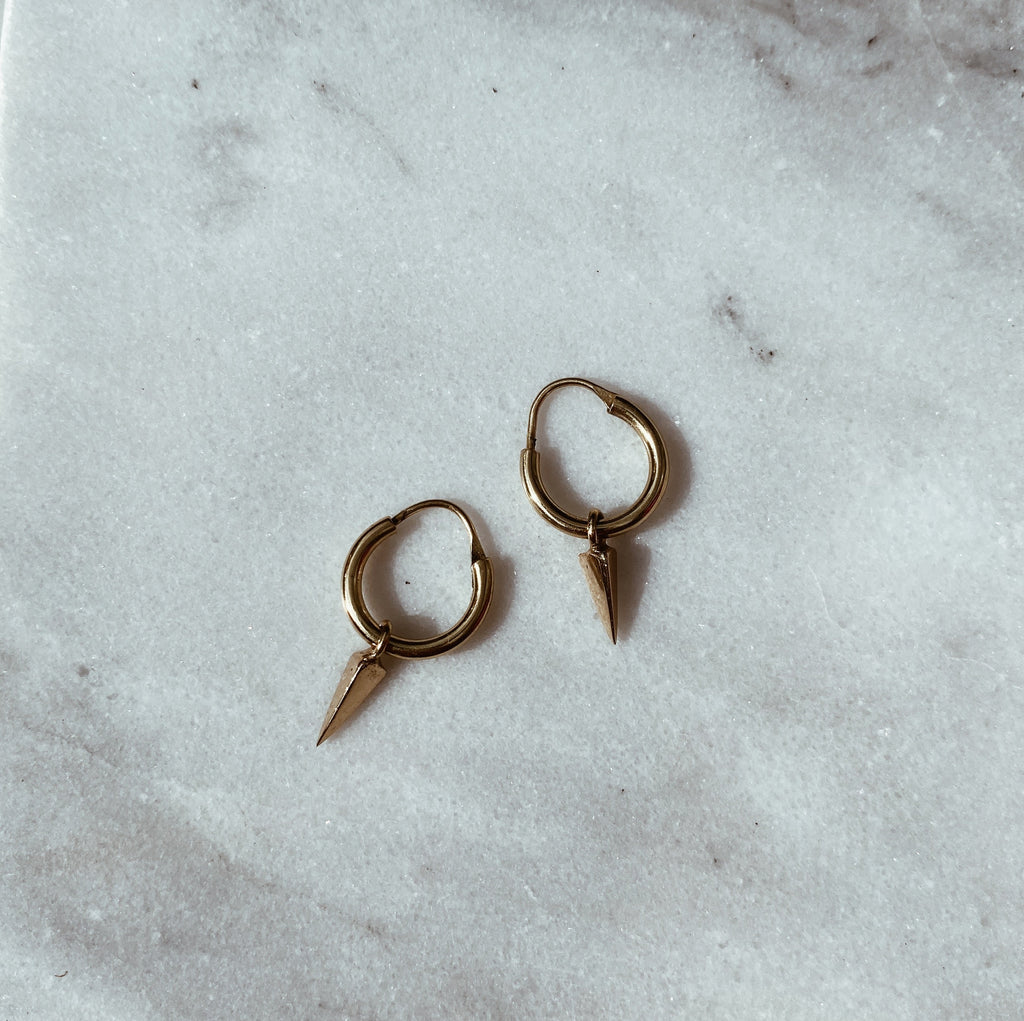 Earrings - Arrow Hoops - Sweet Palms Jewelry
