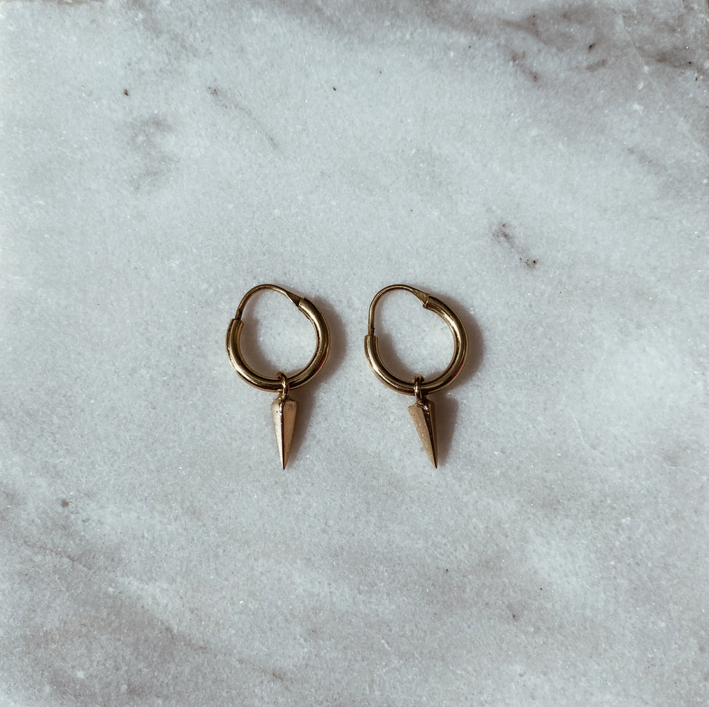 Earrings - Arrow Hoops - Sweet Palms Jewelry
