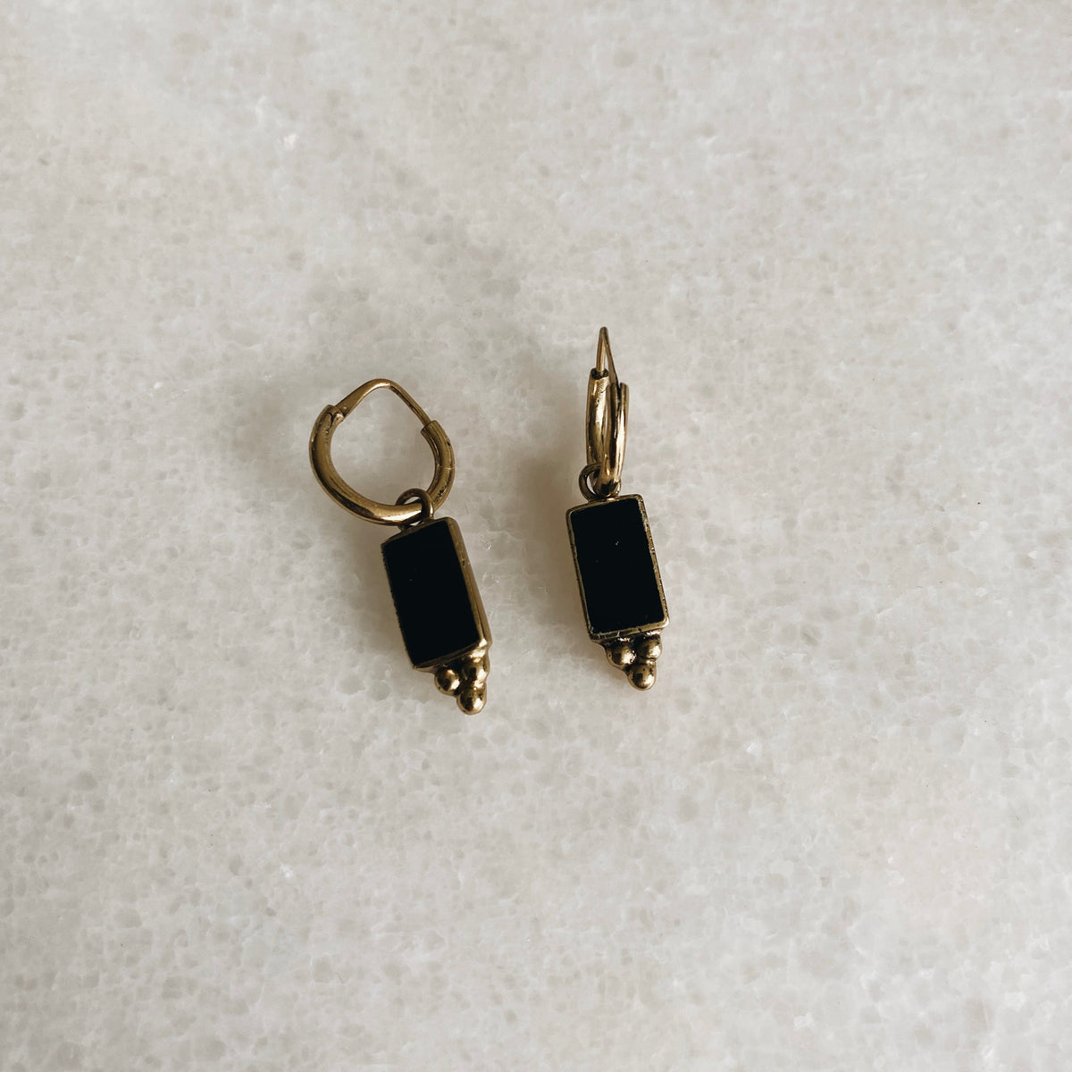 Black Bar Hoop Earrings – Vernacular