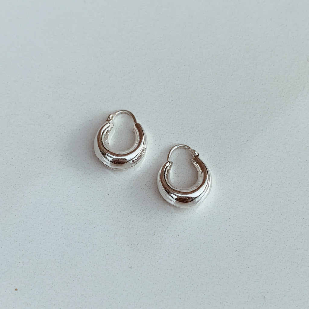 Earrings - Drop Hoops - Silver - Sweet Palms Jewelry