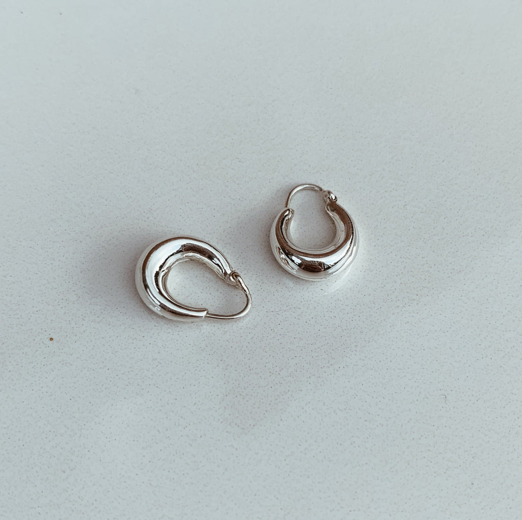 Earrings - Drop Hoops - Silver - Sweet Palms Jewelry