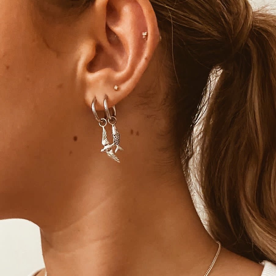 Earrings - Fish earrings - Silver - Sweet Palms Jewelry