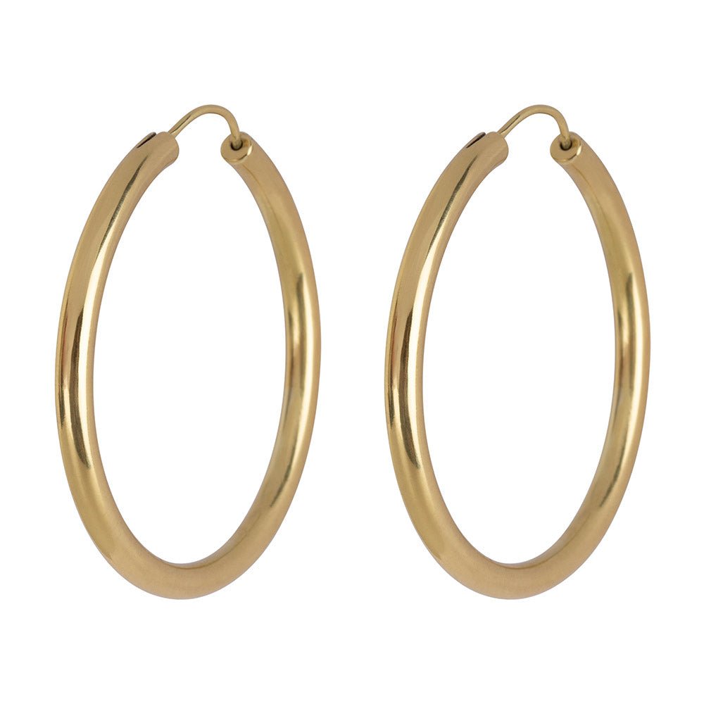 Earrings - Hoop Earrings Big - Gold - Sweet Palms Jewelry