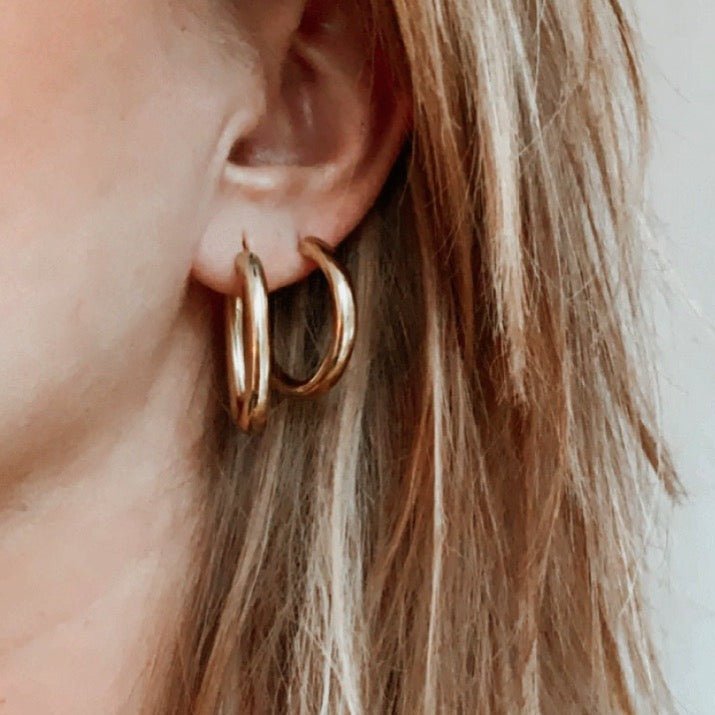 Oval Hoops Large - Gold