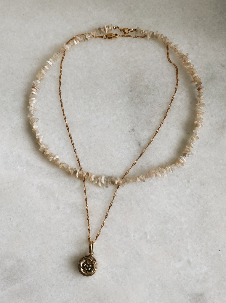 Natural Raw Moonstone Necklace