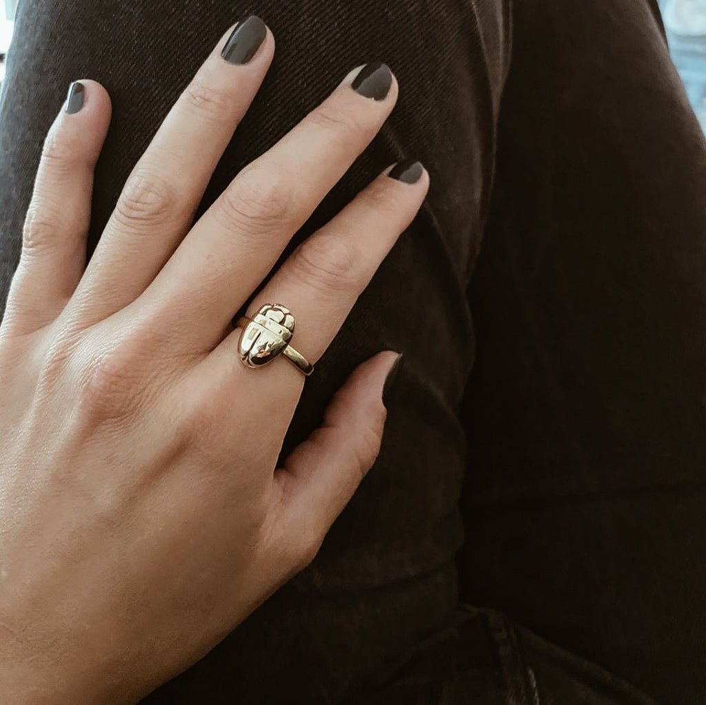 Rings - Beetle Ring - Gold - Sweet Palms Jewelry