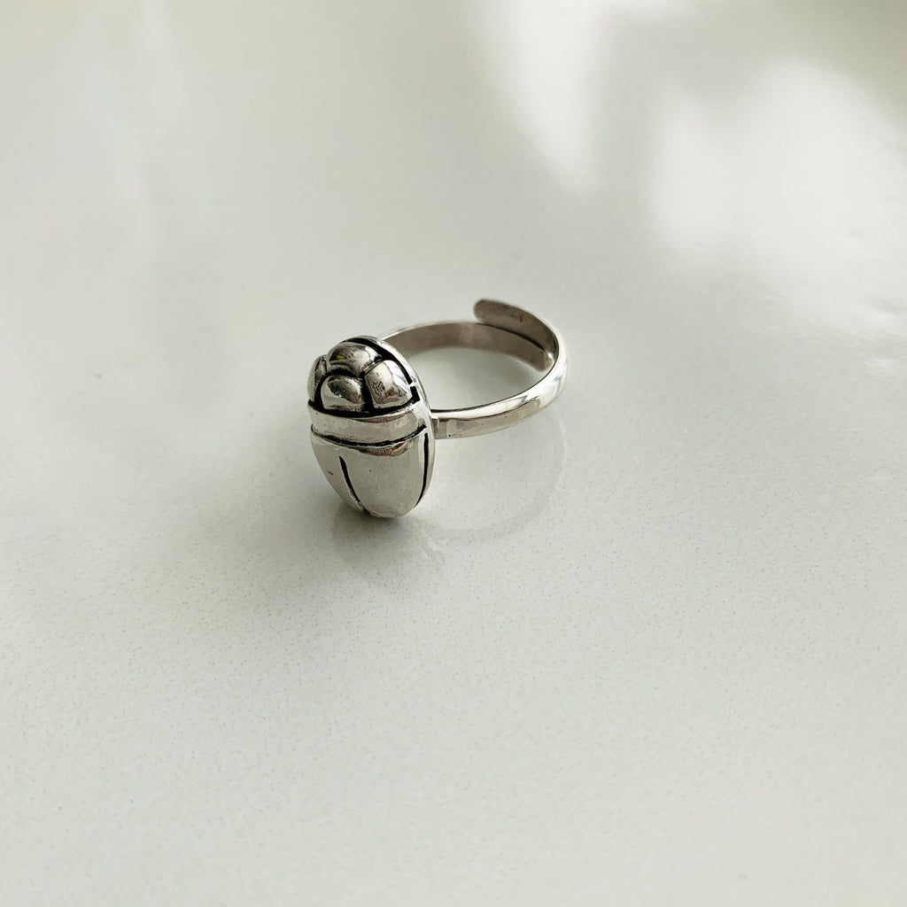 Rings - Beetle Ring - Silver - Sweet Palms Jewelry