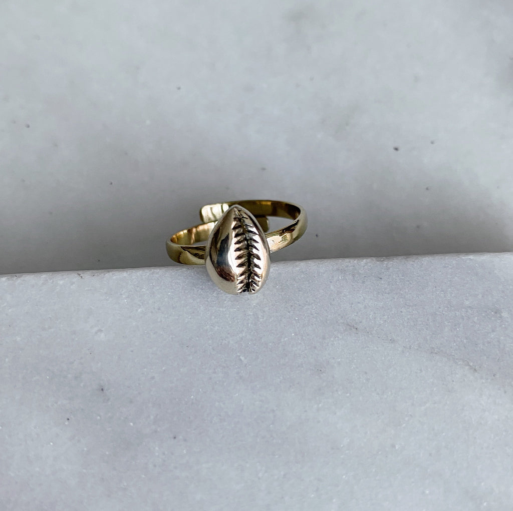Rings - Gold Shell Ring - Sweet Palms Jewelry