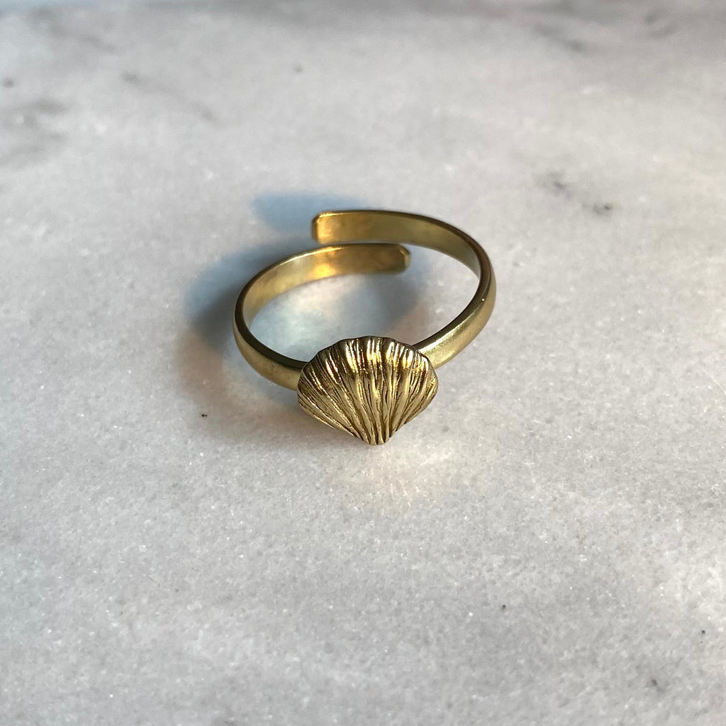 Rings - Gold Small Shell Ring - Sweet Palms Jewelry