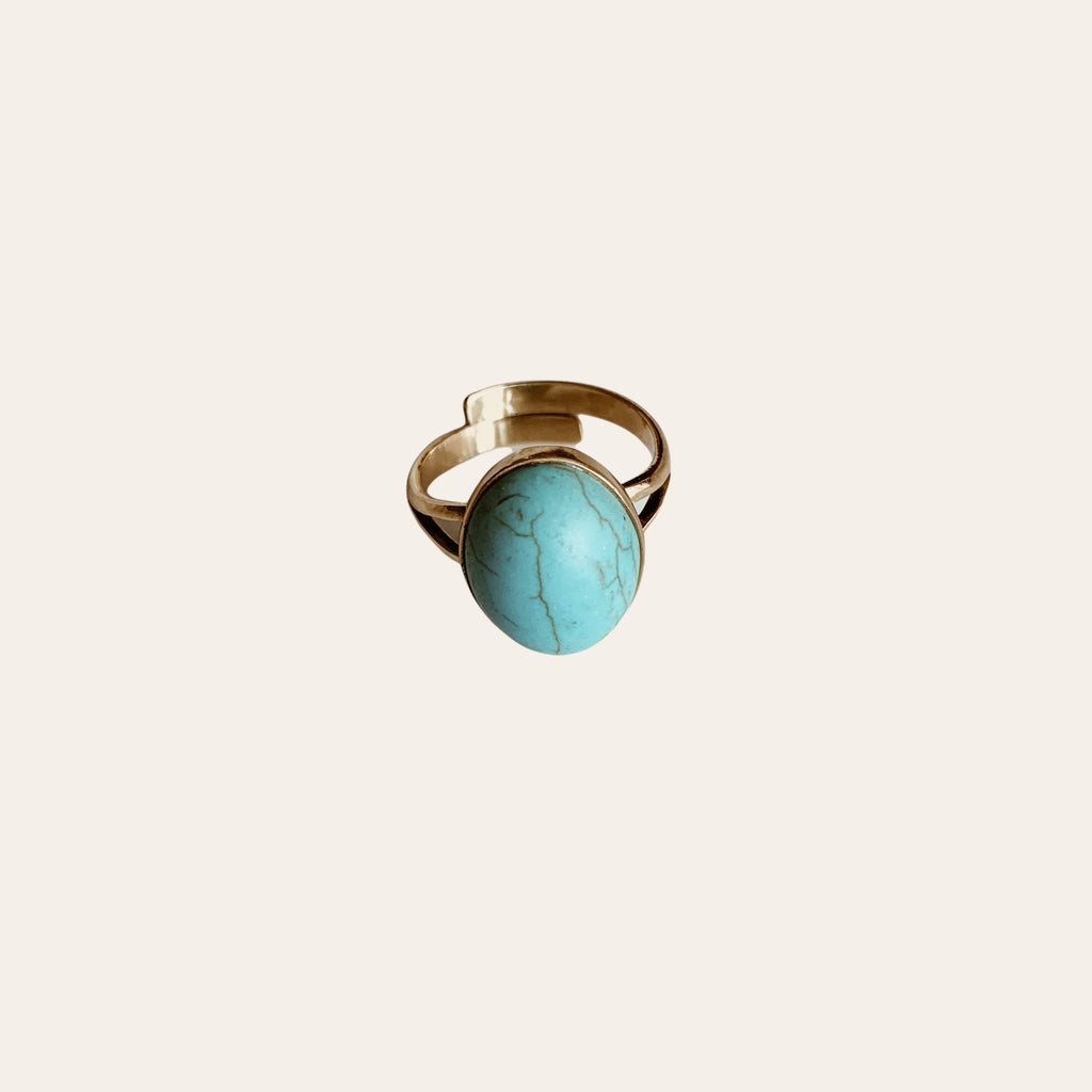 sweet palms oval turquoise ring